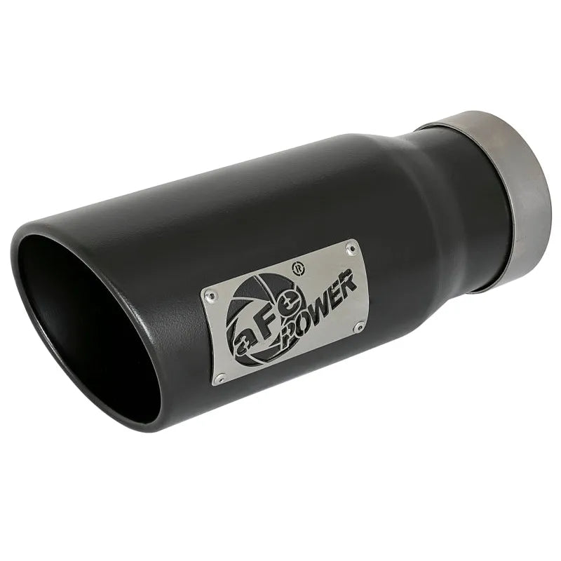 aFe MACH Force-Xp Universal Exhaust Tip 4 IN Inlet x 5 IN Outlet x 12 IN L- Black Tip