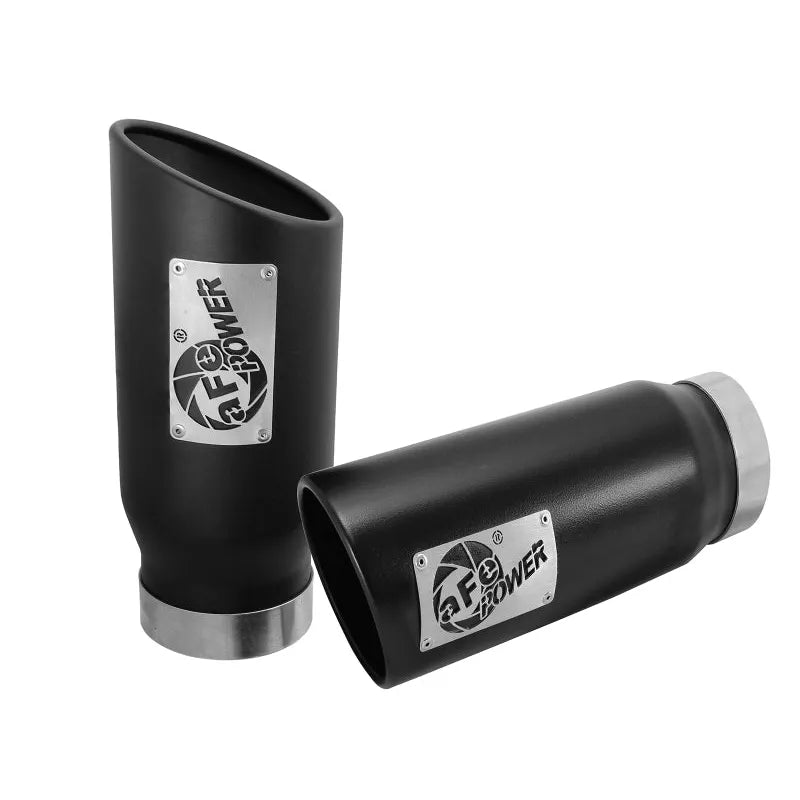 aFe MACH Force-Xp Universal Exhaust Tip 4 IN Inlet x 5 IN Outlet x 12 IN L- Black Tip