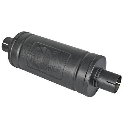 aFe MACH Force-Xp 409 SS Muffler w/ Black finish 2-1/2in Inlet & Outlet 14in x 16in Diameter