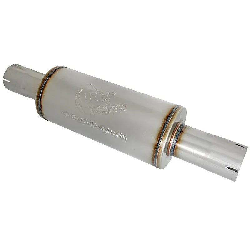 aFe ATLAS Muffler 3-1/2 IN ID Center/Center x 7 IN Dia. X 16 IN L - Round Body