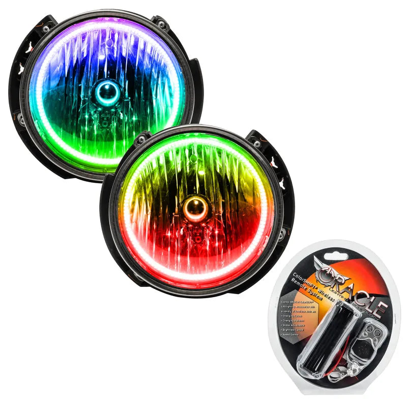 Oracle 97-18 Jeep Wrangler JK Headlights w/ Halo & RF | JK (7079-330)