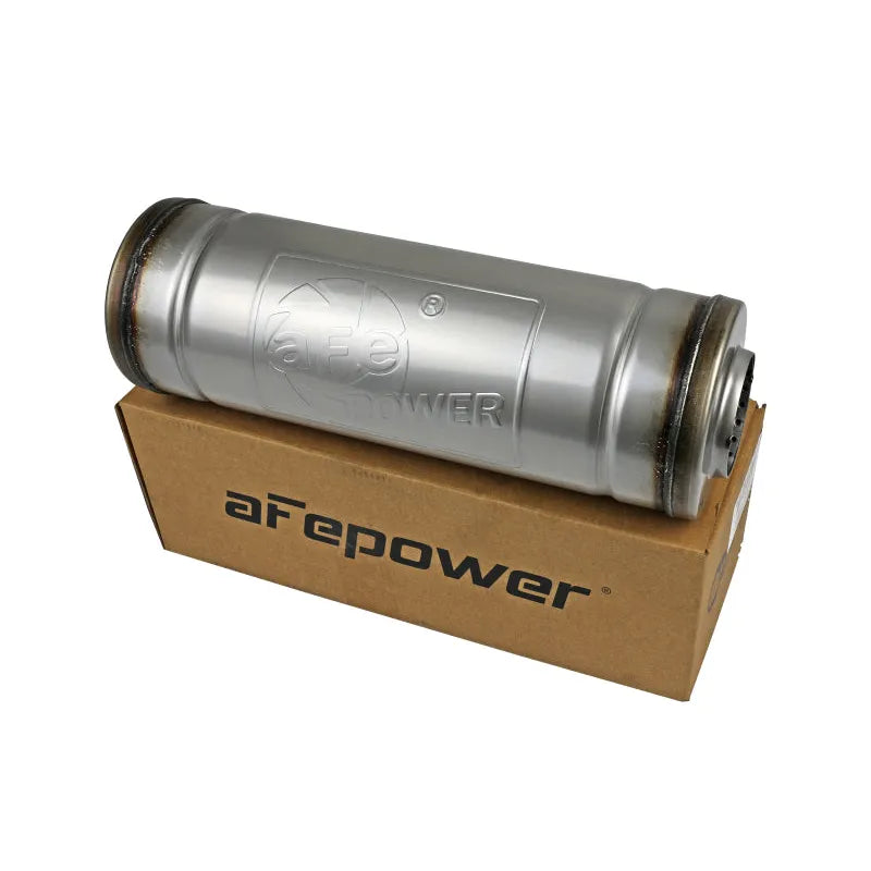 aFe MACH Force-Xp Muffler 2-1/2 IN ID Center/Center x 9 IN Dia. x 14 IN L - Round Body
