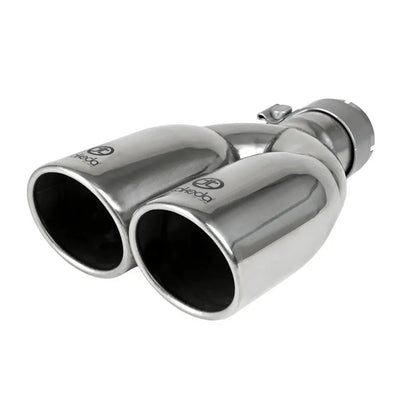 aFe Takeda 304 Stainless Steel Clamp-on Exhaust Tip Polished 2-1/2ininlet x 3-1/2in Outlet X 12in L
