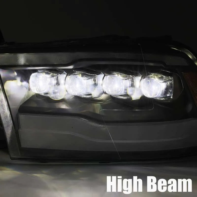 AlphaRex 09-18 Dodge Ram HD NOVA LED Projector Headlights Plank Style (880590)