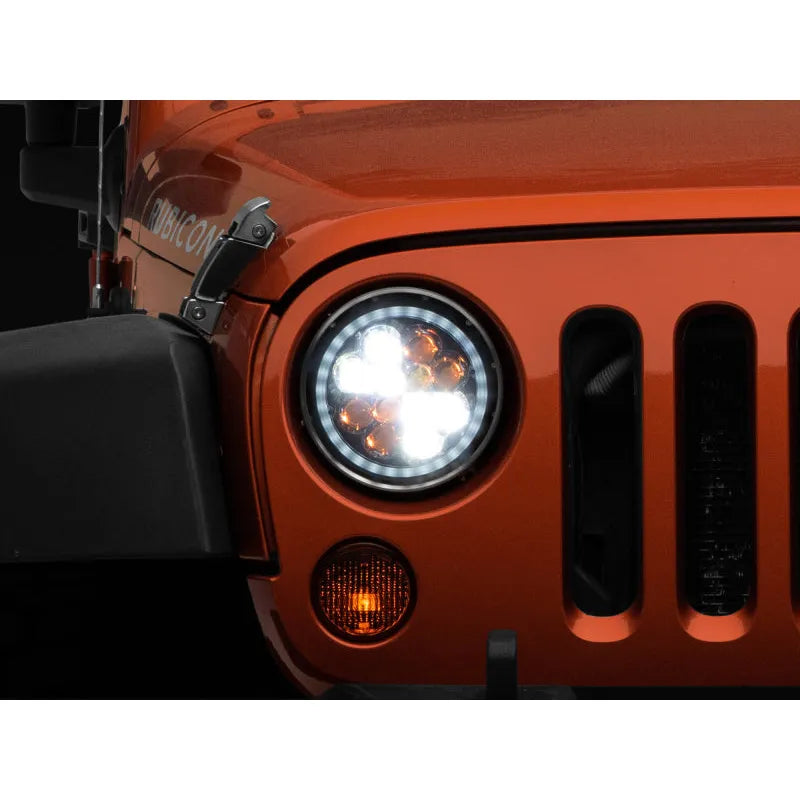 Raxiom 97-18 Jeep Wrangler F&R LED Headlights w/ Amber DRL (J108047)