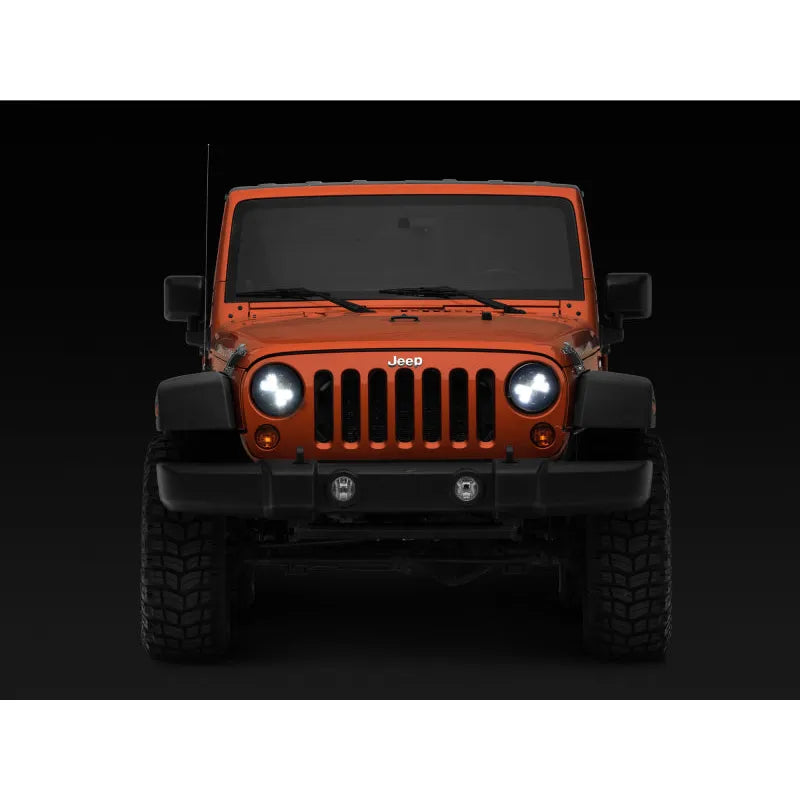Raxiom 97-18 Jeep Wrangler F&R LED Headlights w/ Amber DRL (J108047)
