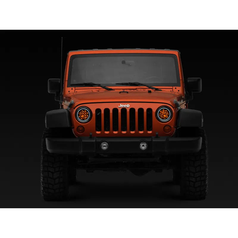 Raxiom 97-18 Jeep Wrangler F&R LED Headlights w/ Amber DRL (J108047)