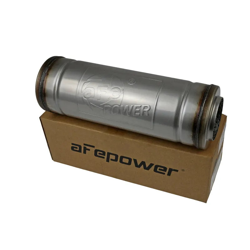 aFe MACH Force-Xp Muffler 3 IN ID Center/Center x 5 IN Dia. x 14 IN L - Round Body