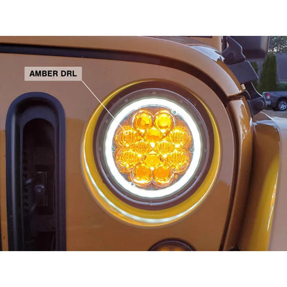 Raxiom 97-18 Jeep Wrangler F&R LED Headlights w/ Amber DRL (J108047)