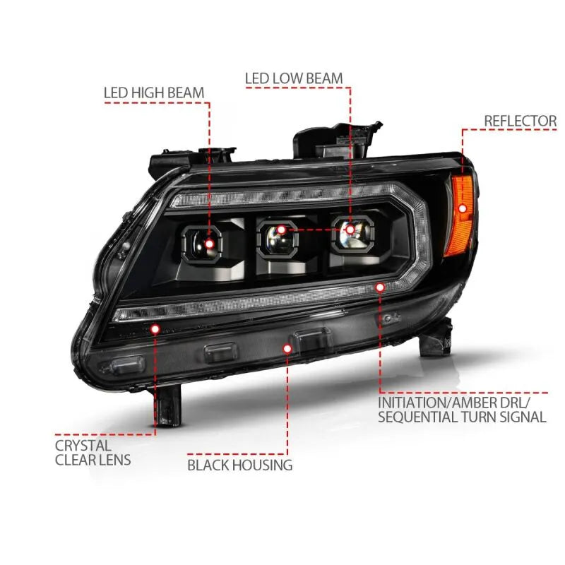 ANZO 15-22 Chevy Colorado LED Headlights | Chevy Colorado (12-26) (111641)