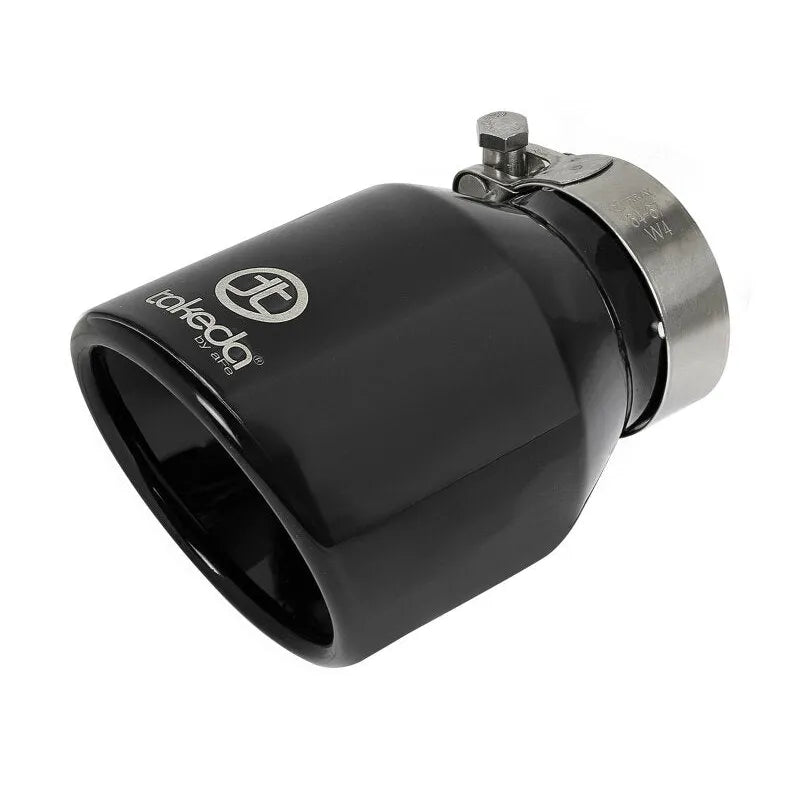 aFe Takeda Universal Exhaust Tip 2-1/2 IN Inlet x 4 IN Outlet x 6 IN L- Black