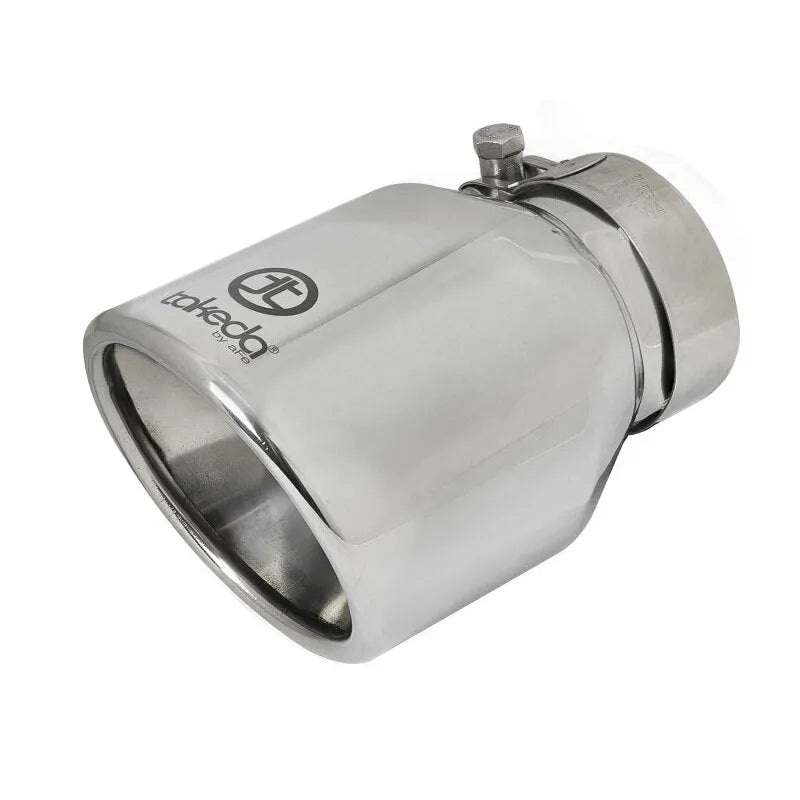 aFe Takeda Universal Exhaust Tip 2-1/2 IN Inlet x 4 IN Outlet x 6 IN L- Polished