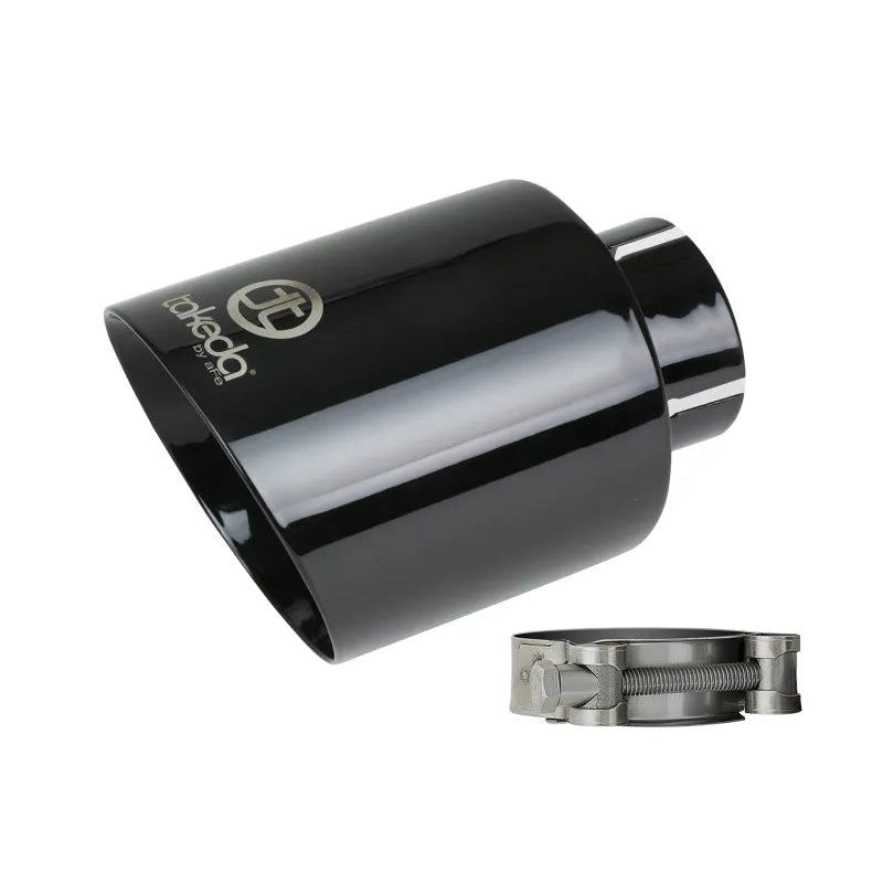 aFe Takeda Universal Exhaust Tip 2-1/2 IN Inlet x 4-1/2 IN Outlet x 7 IN L- Black