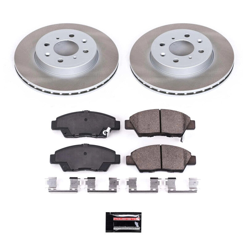 PowerStop 15-20 Honda Fit Front Semi-Coated Rotor Kit (SC7032)