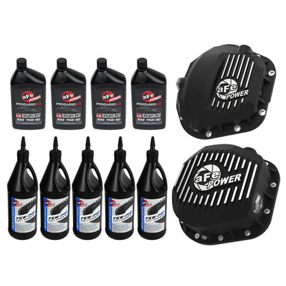 aFe Power Front/Rear Diff Cover Kit w/ Oil 99-16 Ford F-250/F-350 V8 (Dana 60/Super 60 & Sterling)