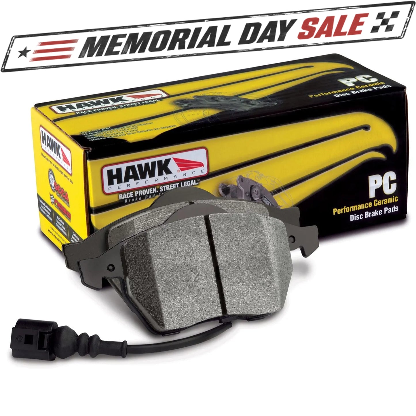 Hawk Performance Ceramic Street Front Brake Pads | Acura RDX / RLX (2014–2017) (HB875Z.666)