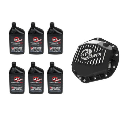 aFe Power Front/Rear Diff Cover Kit w/ Oil 01-10 GM Diesel Trucks V8 (AAM 9.25 & AAM 11.5-14)