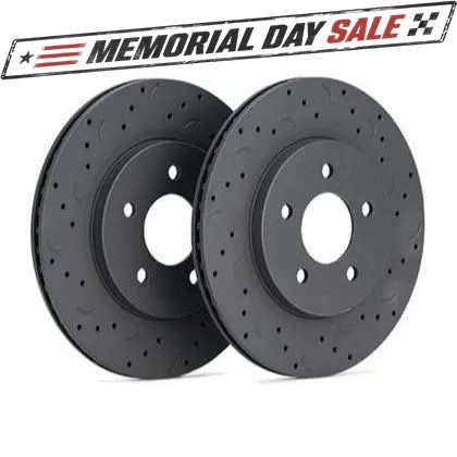 Hawk Talon Cross Drilled & Slotted Front Rotors | Porsche Cayenne (08-16)/Q7 (07-15) (HTC4839)