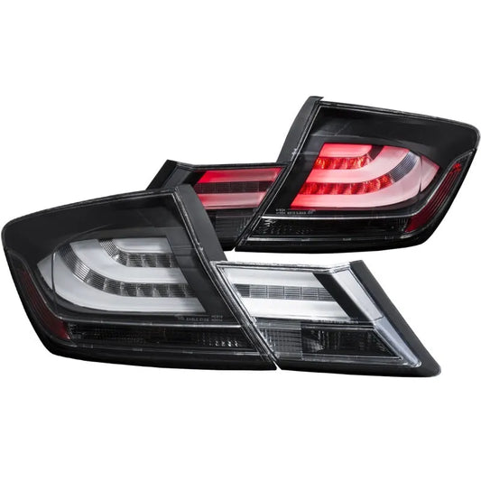 Anzo 13-15 Civic LED Taillights Black | Honda Civic IX (321323)
