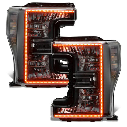 Oracle 17-19 F-250/350 D&S Headlights | Ford F-250/350 SD (8203-332) (Black Edition)