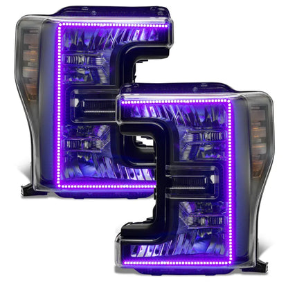 Oracle 17-19 F-250/350 D&S Headlights | Ford F-250/350 SD (8203-332) (Black Edition)