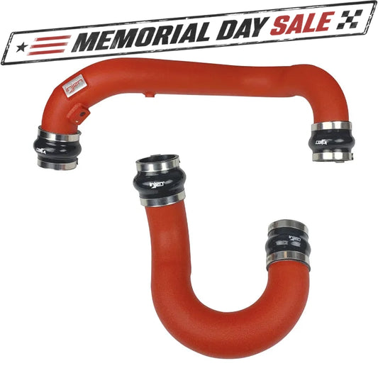Injen 18-19 Audi S4/S5 (B9) V6 3.0L Turbo Wrinkle Red Intercooler Piping