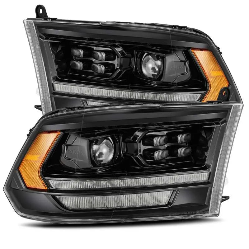 AlphaRex 09-18 Dodge Ram 2500HD LUXX LED Proj Headlights | Plank Style Black w/Seq Signal (880520)