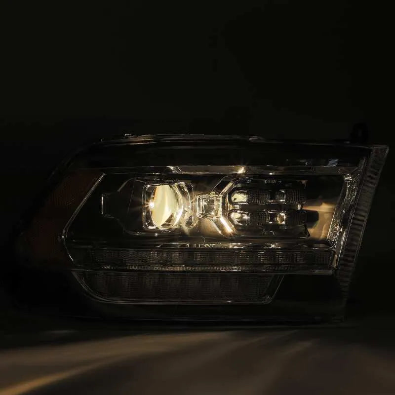 AlphaRex 09-18 Dodge Ram 2500HD LUXX LED Proj Headlights | Plank Style Black w/Seq Signal (880520)