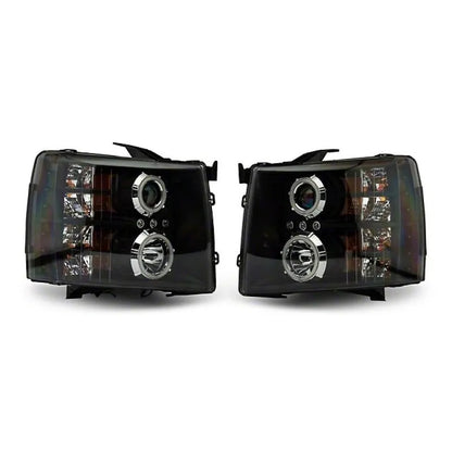 Raxiom 07-13 Silverado F&R LED Halo Projector Headlights | Silverado 1500/HD Classic (S112717)