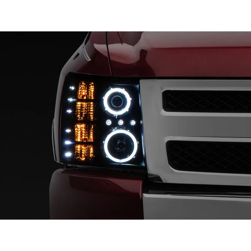 Raxiom 07-13 Silverado F&R LED Halo Projector Headlights | Silverado 1500/HD Classic (S112717)