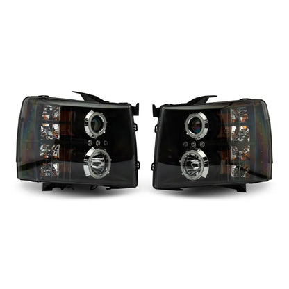 Raxiom 07-13 Silverado F&R LED Halo Projector Headlights | Silverado 1500/HD Classic (S112717)