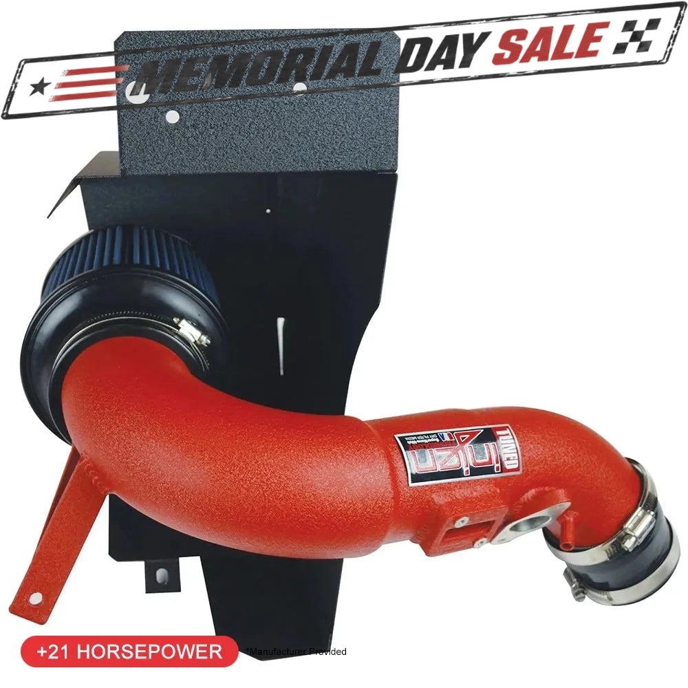 Injen 17-19 Honda Civic Type R 2.0T Wrinkle Red Short Ram Air Intake | Honda Civic Type R FK8 (16-22), Civic X (16-22), Acura RDX (18-26) (SP1583WR)
