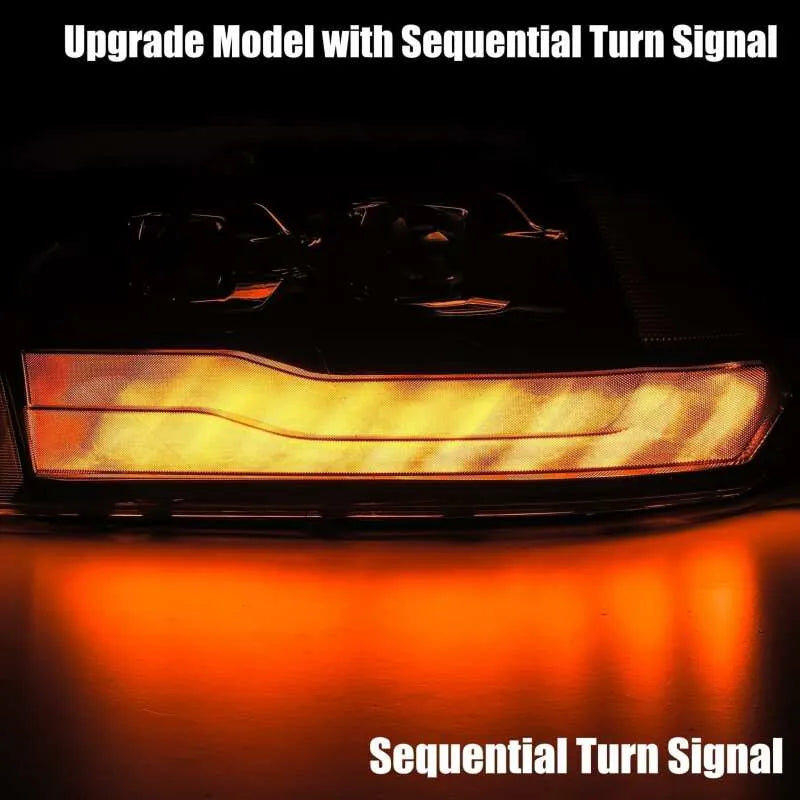 AlphaRex 09-18 Dodge Ram 1500HD PRO-Series Plnk Style Headlights w/Seq Signal/DRL (880597)