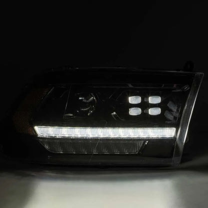 AlphaRex 09-18 Dodge Ram 1500HD PRO-Series Plnk Style Headlights w/Seq Signal/DRL (880523)