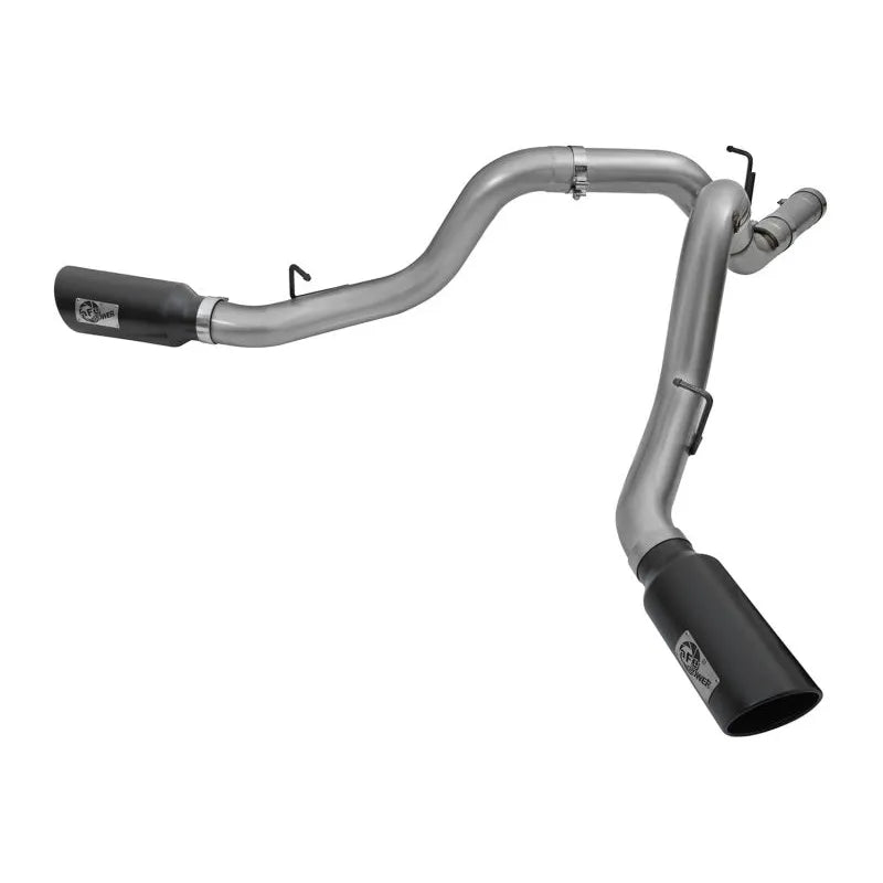 aFe HD 4in Dual DPF-Back SS Exhaust | GM Duramax (15-19) (49-44080-B)
