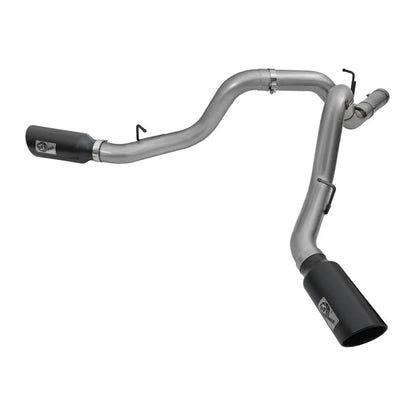 aFe HD 4in Dual DPF-Back SS Exhaust | GM Duramax (15-19) (49-44080-B)