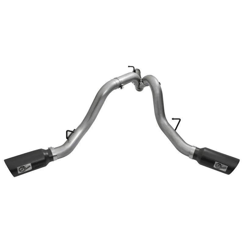 aFe HD 4in Dual DPF-Back SS Exhaust | GM Duramax (15-19) (49-44080-B)