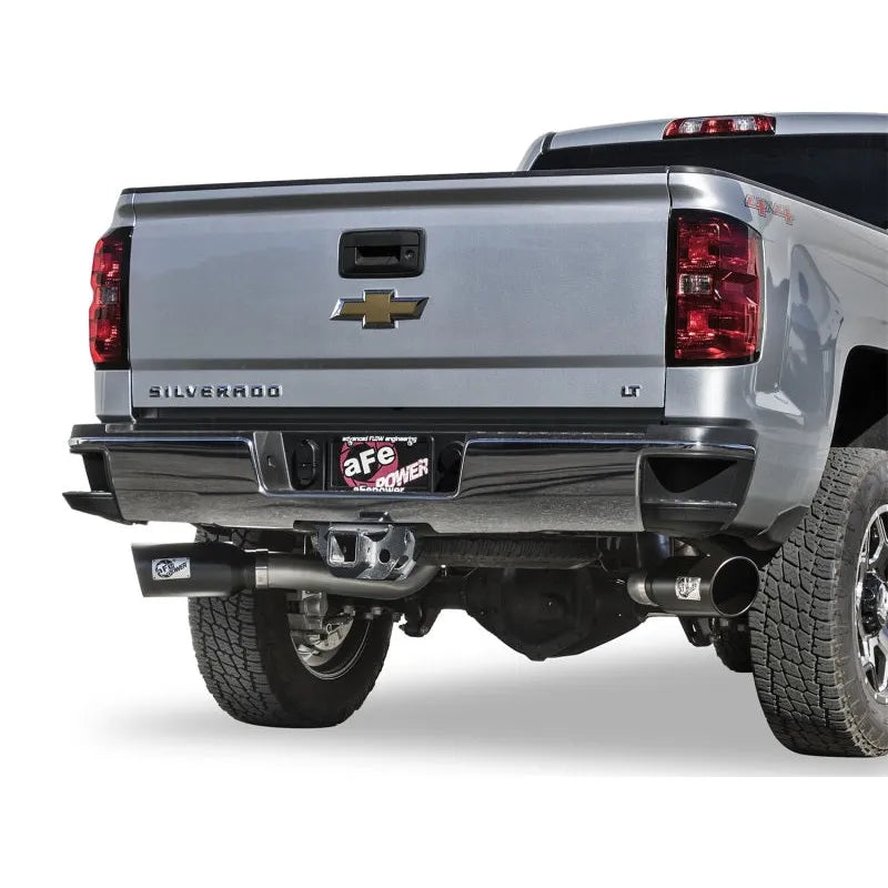 aFe HD 4in Dual DPF-Back SS Exhaust | GM Duramax (15-19) (49-44080-B)