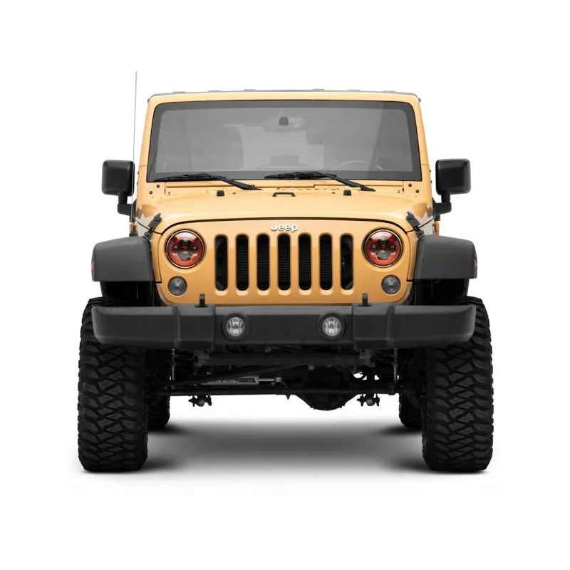 Raxiom 07-18 Jeep Wrangler JK 7-In LED Headlights | Red Housing / Clear Lens (J154701)