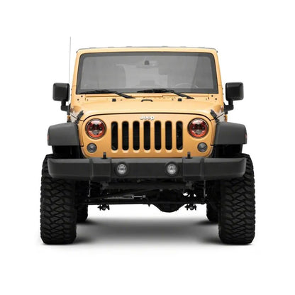Raxiom 07-18 Jeep Wrangler JK 7-In LED Headlights | Red Housing / Clear Lens (J154701)