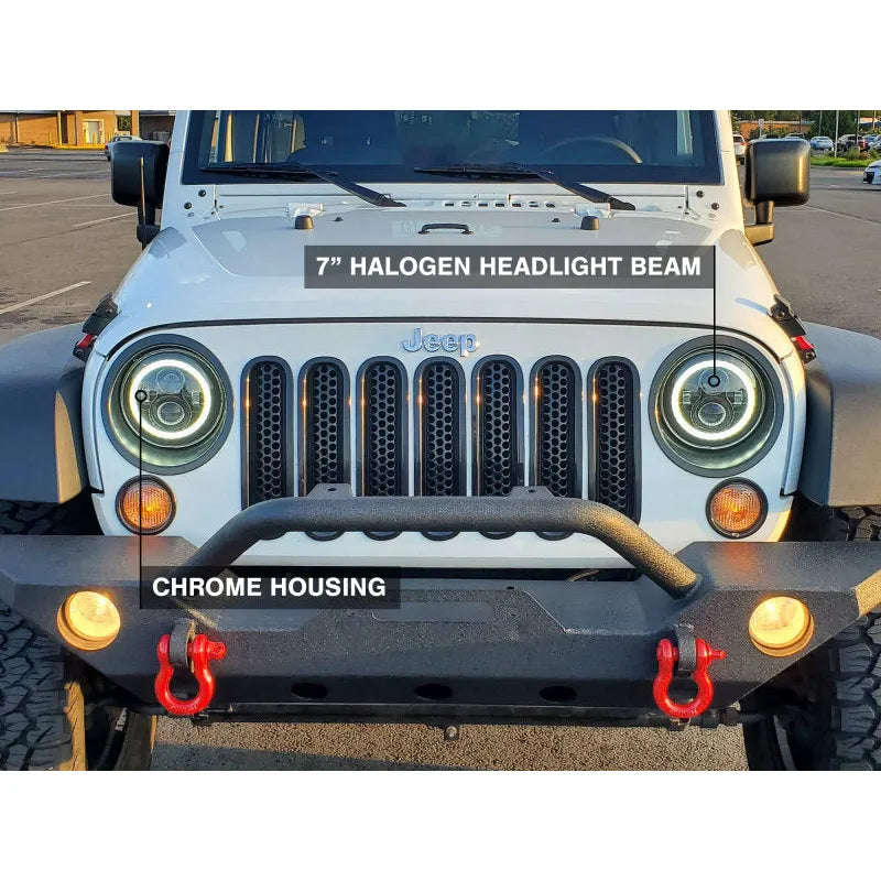 Raxiom 07-18 Jeep Wrangler JK LED HL - Chrome Housing (J121871)
