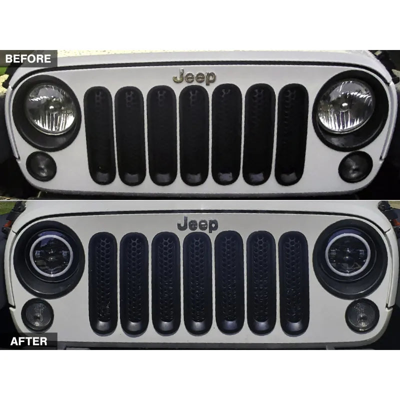 Raxiom 07-18 Jeep Wrangler JK LED HL - Chrome Housing (J121871)