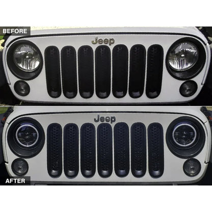 Raxiom 07-18 Jeep Wrangler JK LED HL - Chrome Housing (J121871)