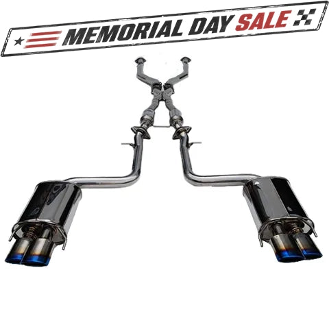 Invidia Rolled Titanium Burnt Quad Tip Cat-Back Exhaust | 2014-2019 Lexus RC-F Q300 (HS14LRF3TH)