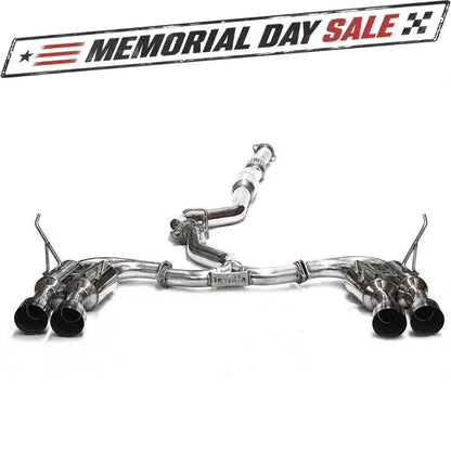Invidia R400 Gemini Quad Tip Exhaust System | 2015-2021 Subaru WRX/STI (HS15STIGM4XX)