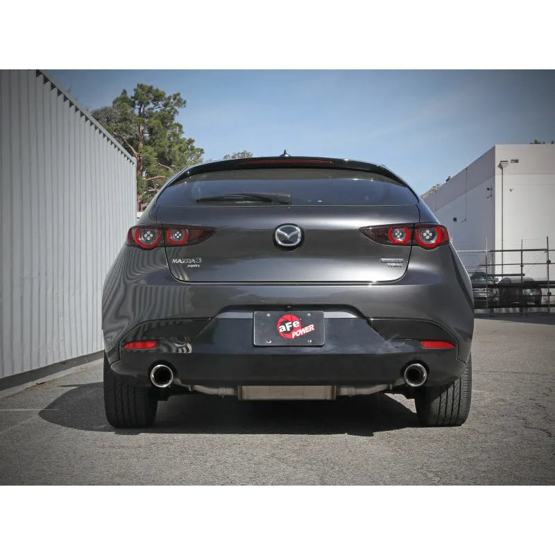 aFe 19-22 Mazda 3 Axle-Back Exhaust w/Polished Tips | Mazda 3 (19-26,13-19) (49-37023-P)