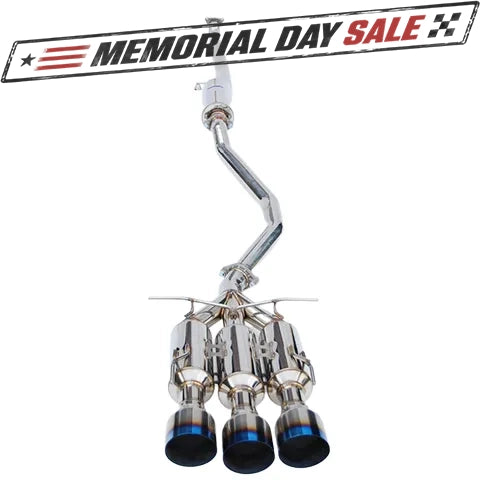 Invidia Gemini Cat-Back w/ Ti Burnt Tips | 2017+ Honda Civic Si Coupe (HS17CS27GM3ST)