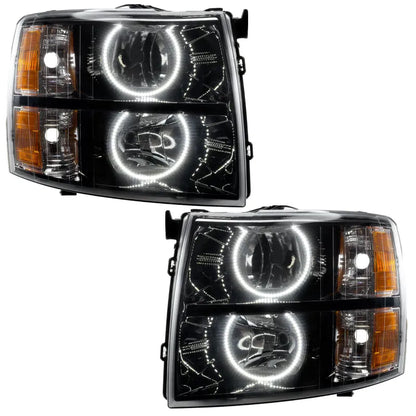 Oracle 07-13 Chevy Silverado SMD HL - Black - Round - White (7105-001)