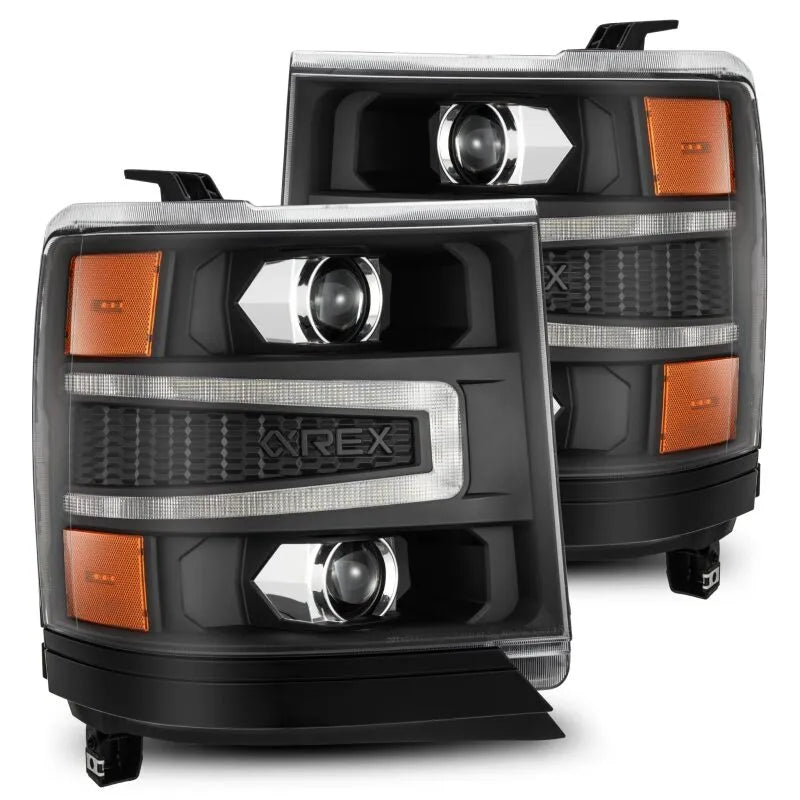 AlphaRex 16-18 Chevy 1500HD LUXX LED Proj Headlights | Silverado 1500 (880234)