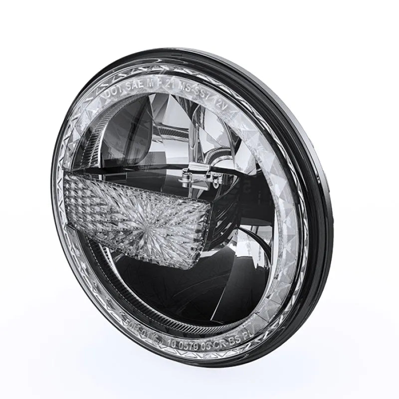 Raxiom 97-18 Jeep Wrangler TJ/JK 7-Inch LED Headlights w/ Halos- Black (J155018)